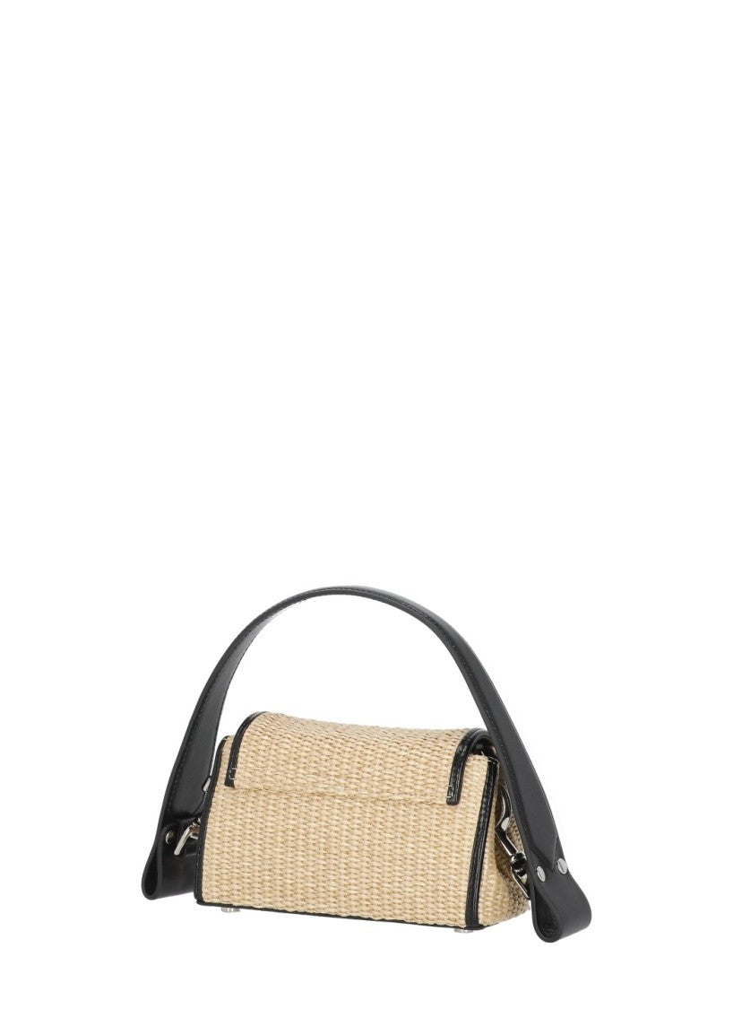Vivienne Westwood Hazel Raffia Handbag With Distinctive Orb Logo And Detachable Strap