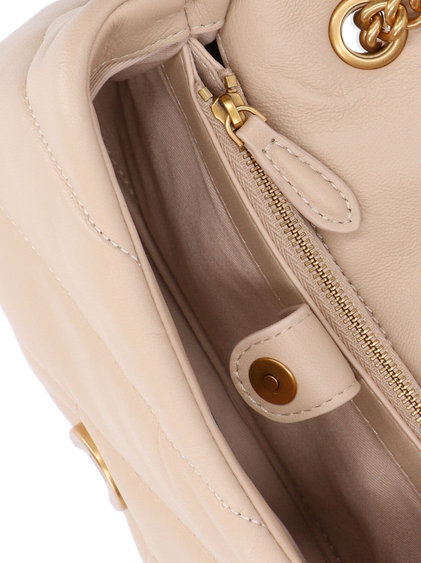 Pinko Structured Beige Handbag With Versatile Carrying Options