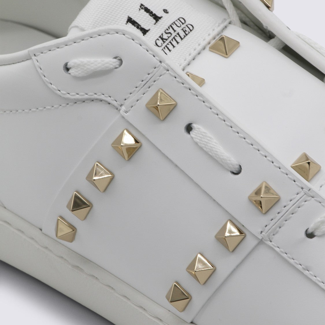 Valentino Garavani Low-Top Sneakers With Gold-Tone Pyramid Studs