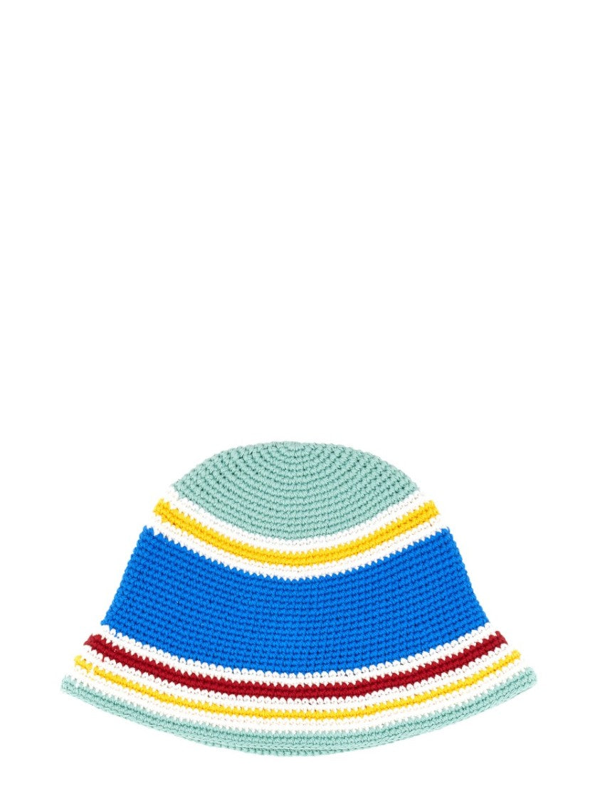Casablanca Crochet Beanie Hat With Wide Brim And Vibrant Palette