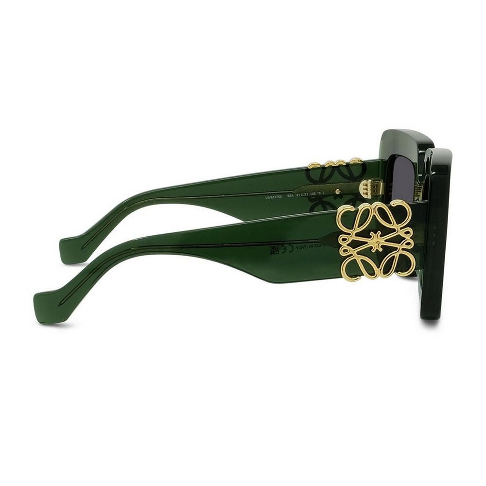 Loewe Anagram Oversized Square Green Acetate Sunglasses
