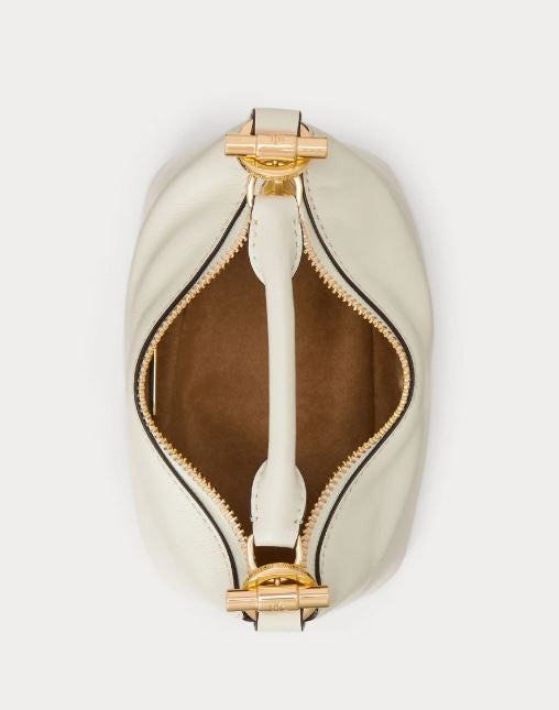 Lauren Ralph Lauren Mini Blaike Bag In Smooth Nappa Leather With Brass Accents