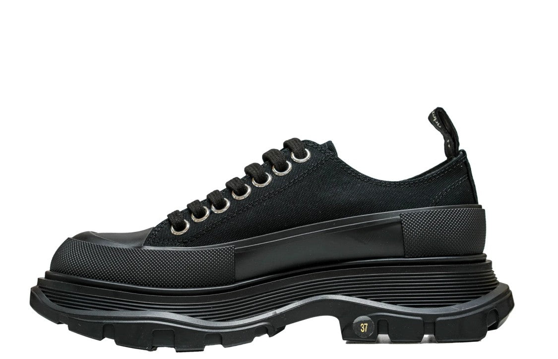 Alexander Mcqueen Chunky Sole Black Leather Sneakers