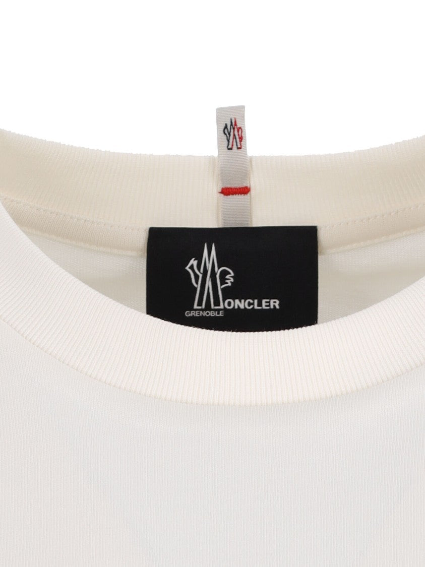 Moncler Grenoble Logo T-Shirt, In White Cotton