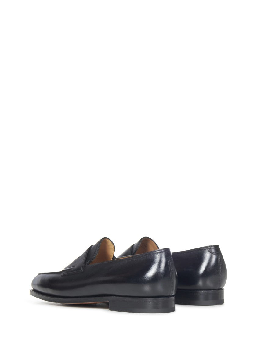 John Lobb Classic Black Leather Loafers