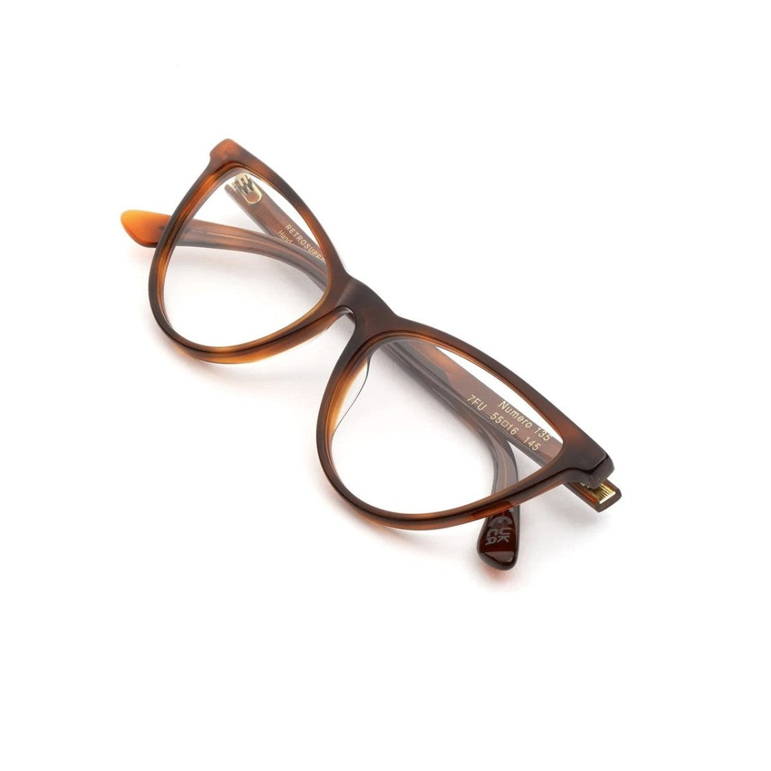 Retrosuperfuture Havana Numero 135 Acetate Sunglasses