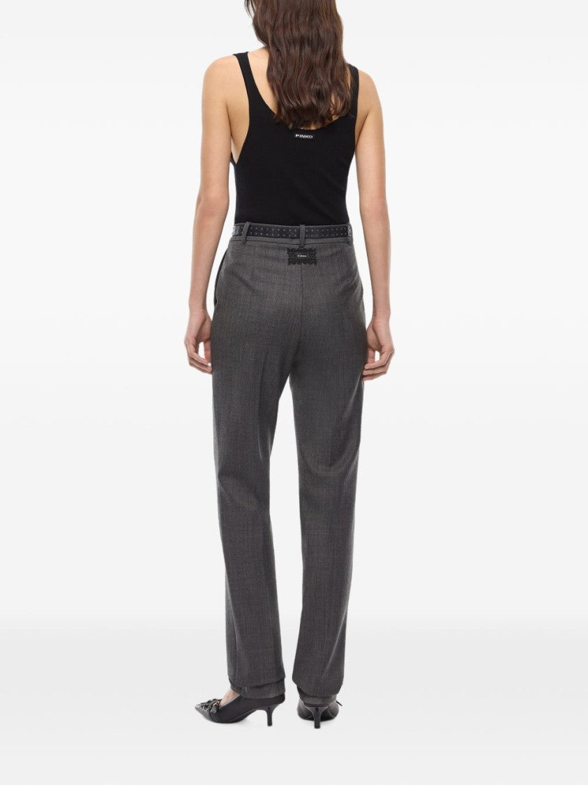 Pinko Straight-Leg Tailored Textured Pants