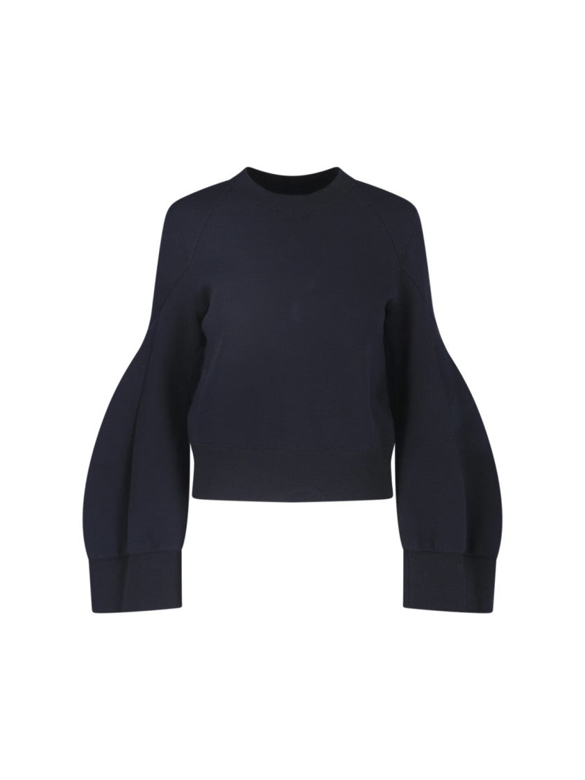 Sacai Black Cotton-Blend Sweatshirt