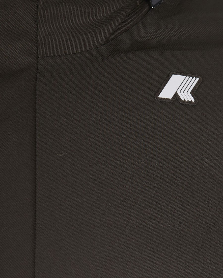 K-Way Black Olive/Blue Amaury Twill Marmotta Jacket