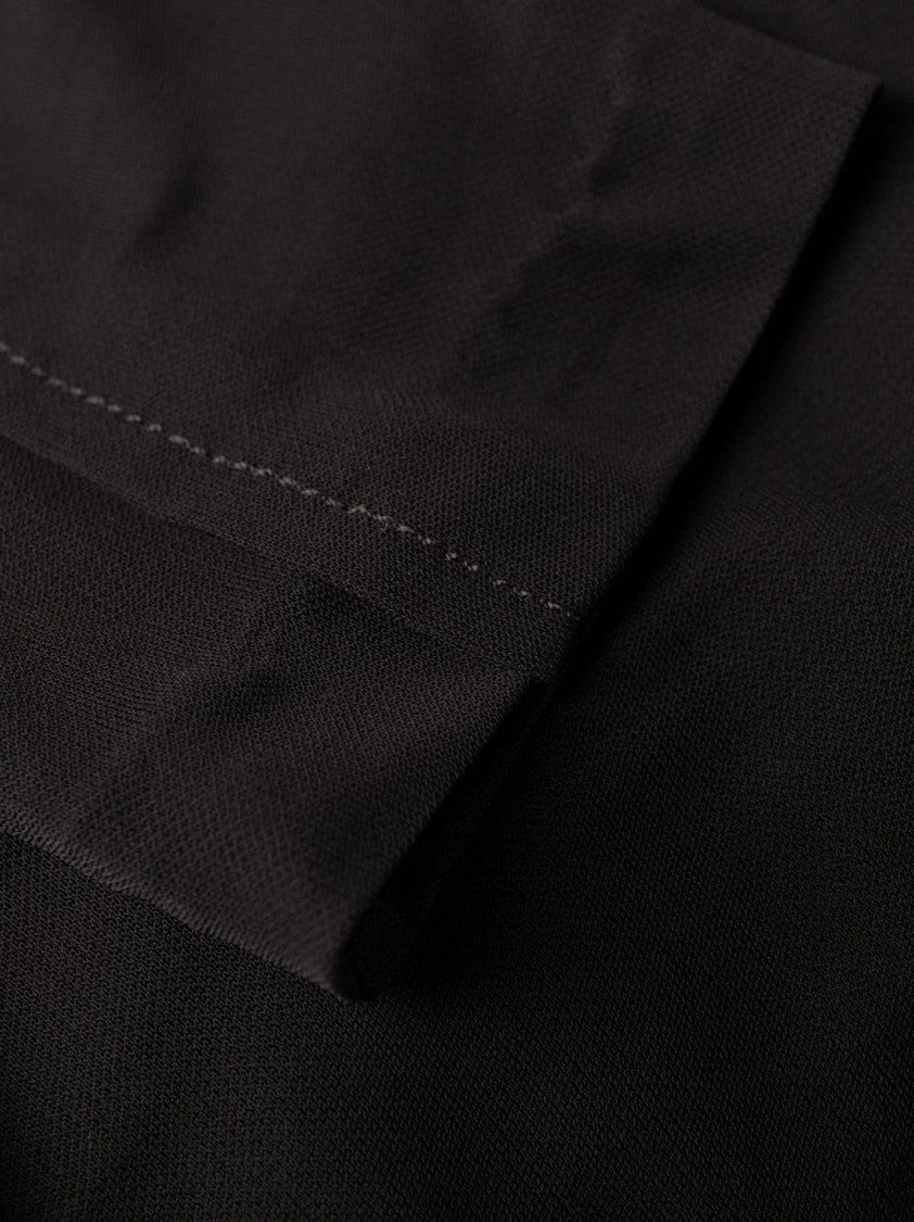 Saint Laurent Mini Black Dress With Deep V-Neckline