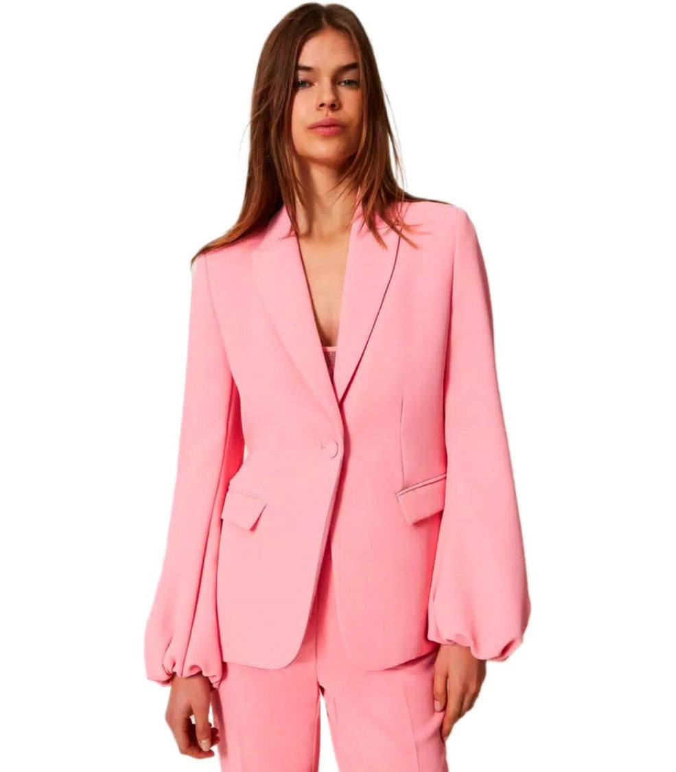 Twin-Set Pink Single-Breasted Blazer