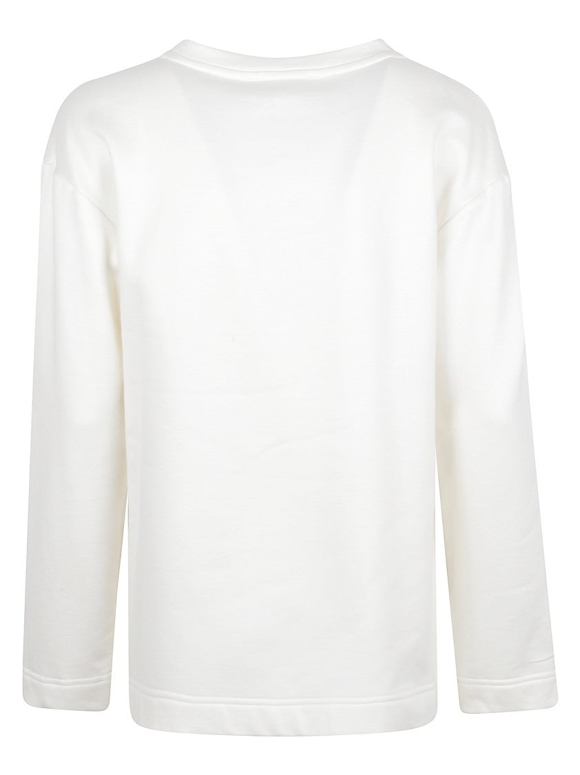 Max Mara Relaxed Fit White Sweater