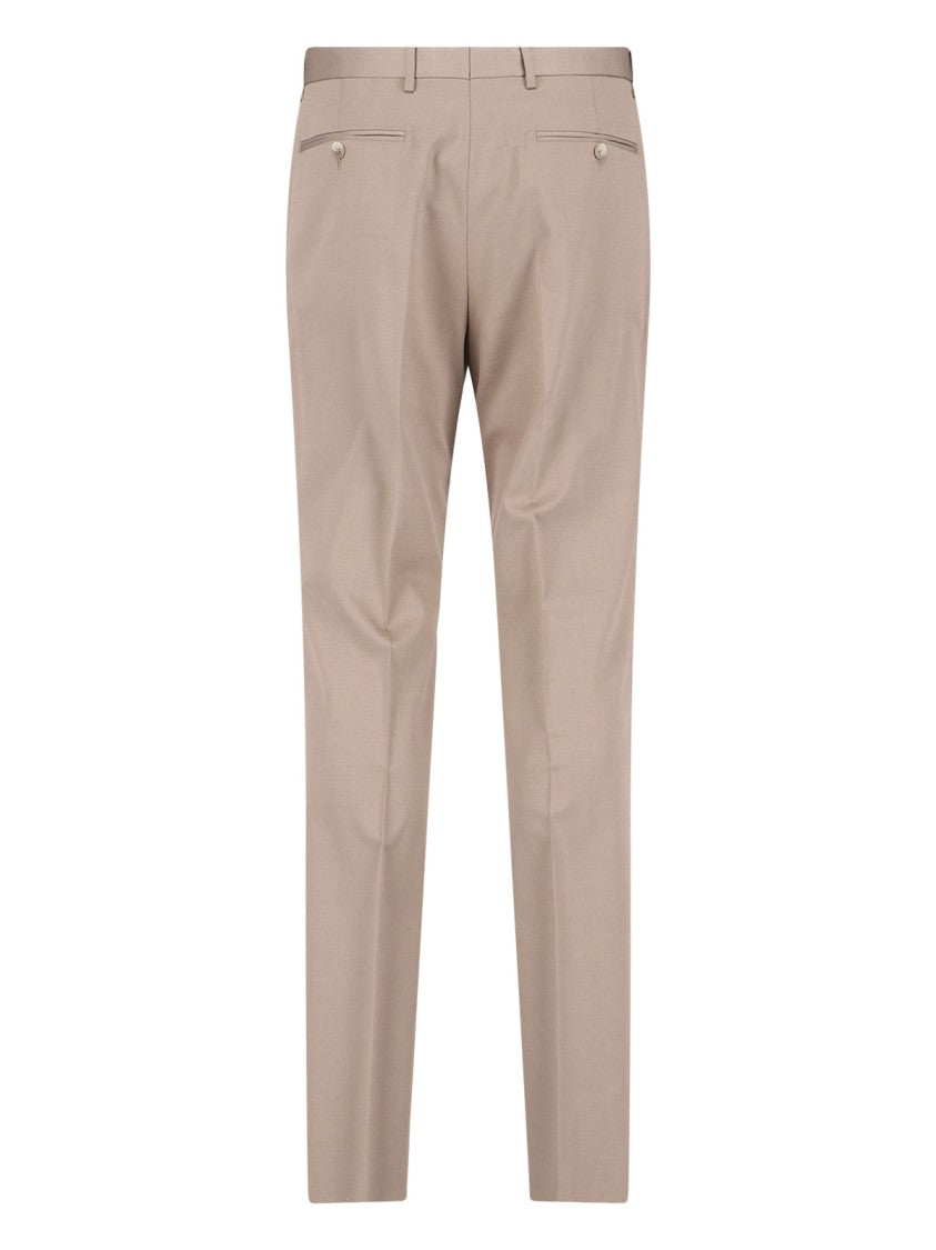 Tagliatore Beige Dress Shirt With Classic Collar And Button-Down Front