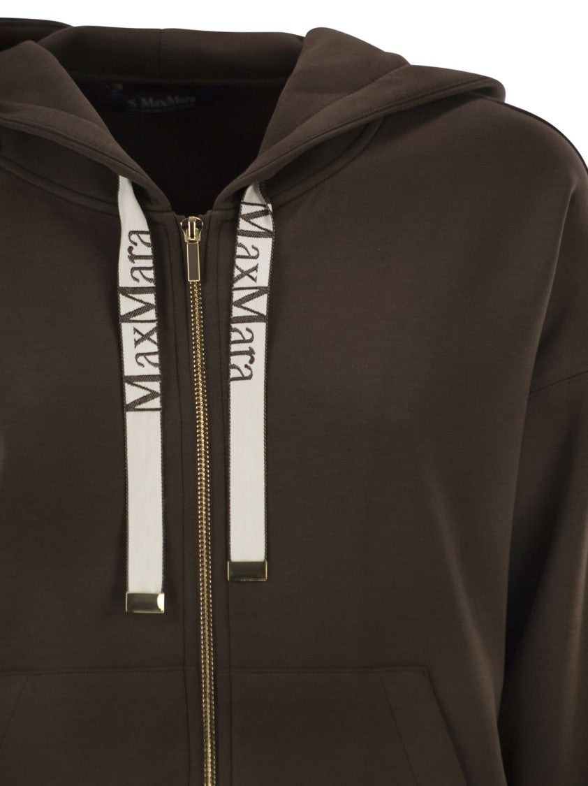 Max Mara Smmjour - Technical Jersey Zip-Up Sweatshirt