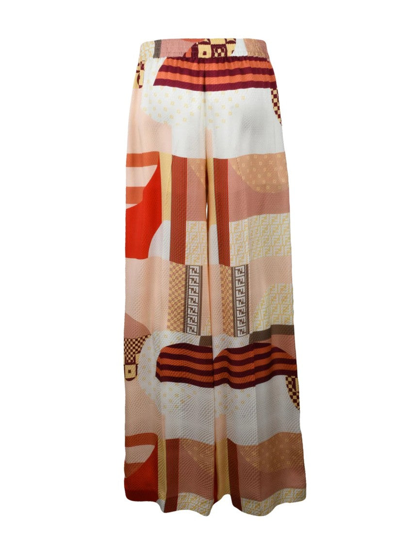 Fendi Satin Trousers - Multicolor