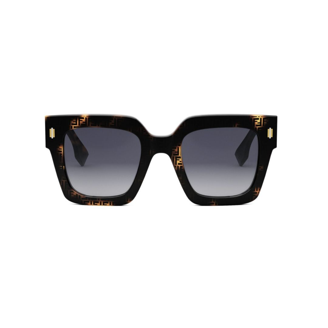 Fendi Oversized Tortoiseshell Sunglasses With Monogram Accents