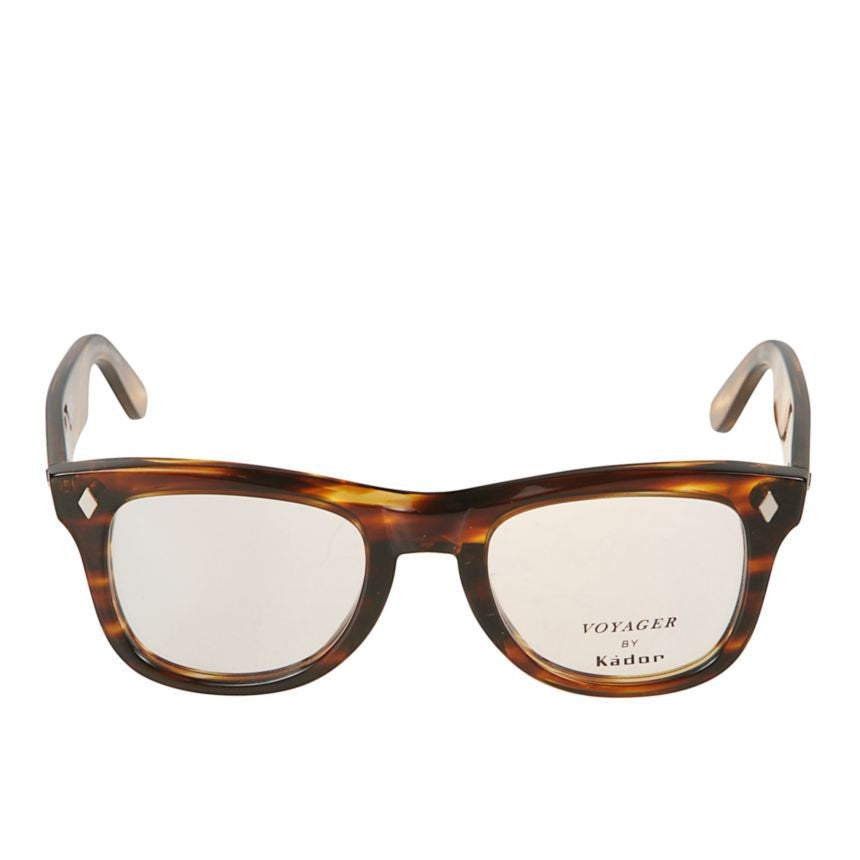 Kador Voyager Classic Rectangular Tortoiseshell Sunglasses With Metal Accents