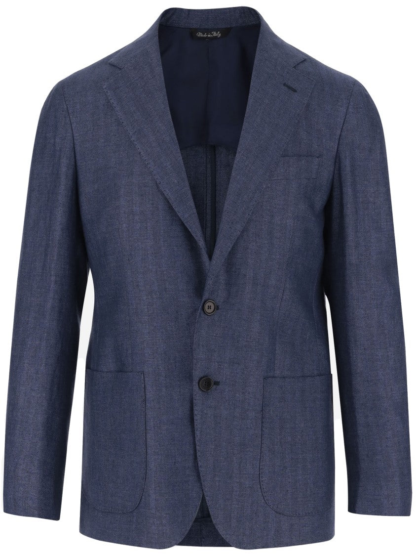 Brian Dales Single-Breasted Linen Jacket