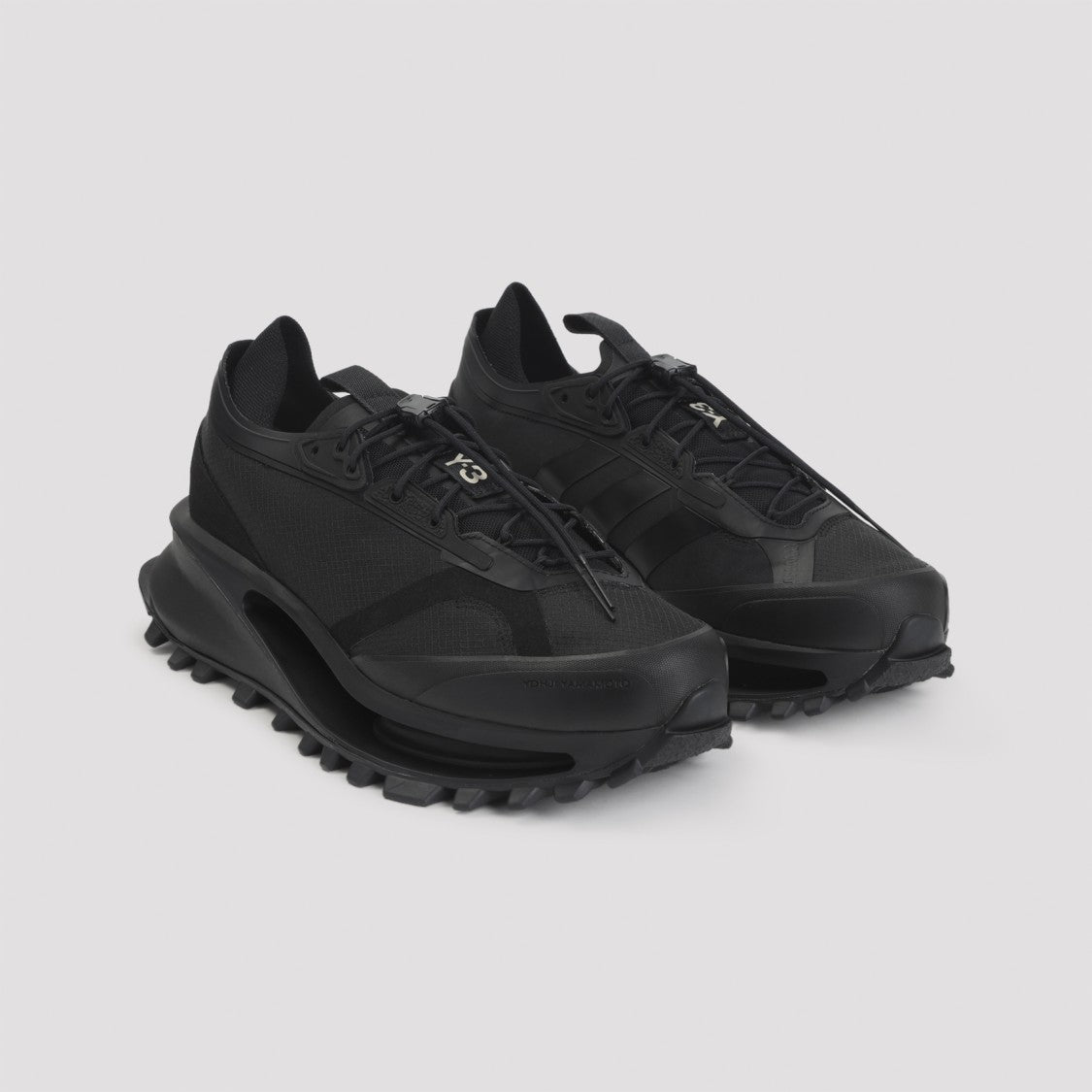 Y-3 Black Sneakers With Sole And Lacing System