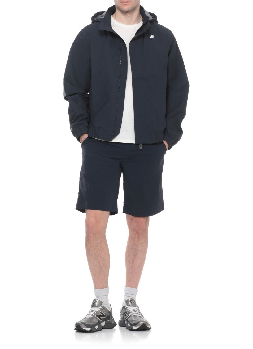 K-Way Blue Aurene Stretch Hooded Jacket