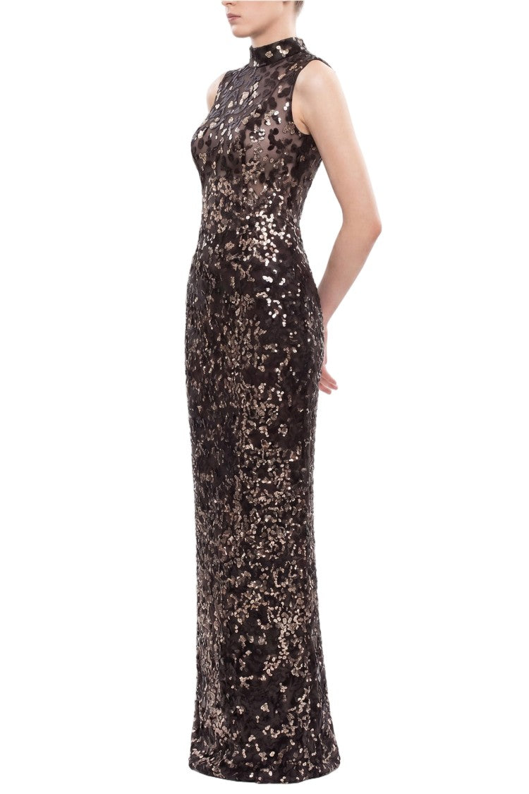 Saiid Kobeisy Sequin Embroidered Long Dress