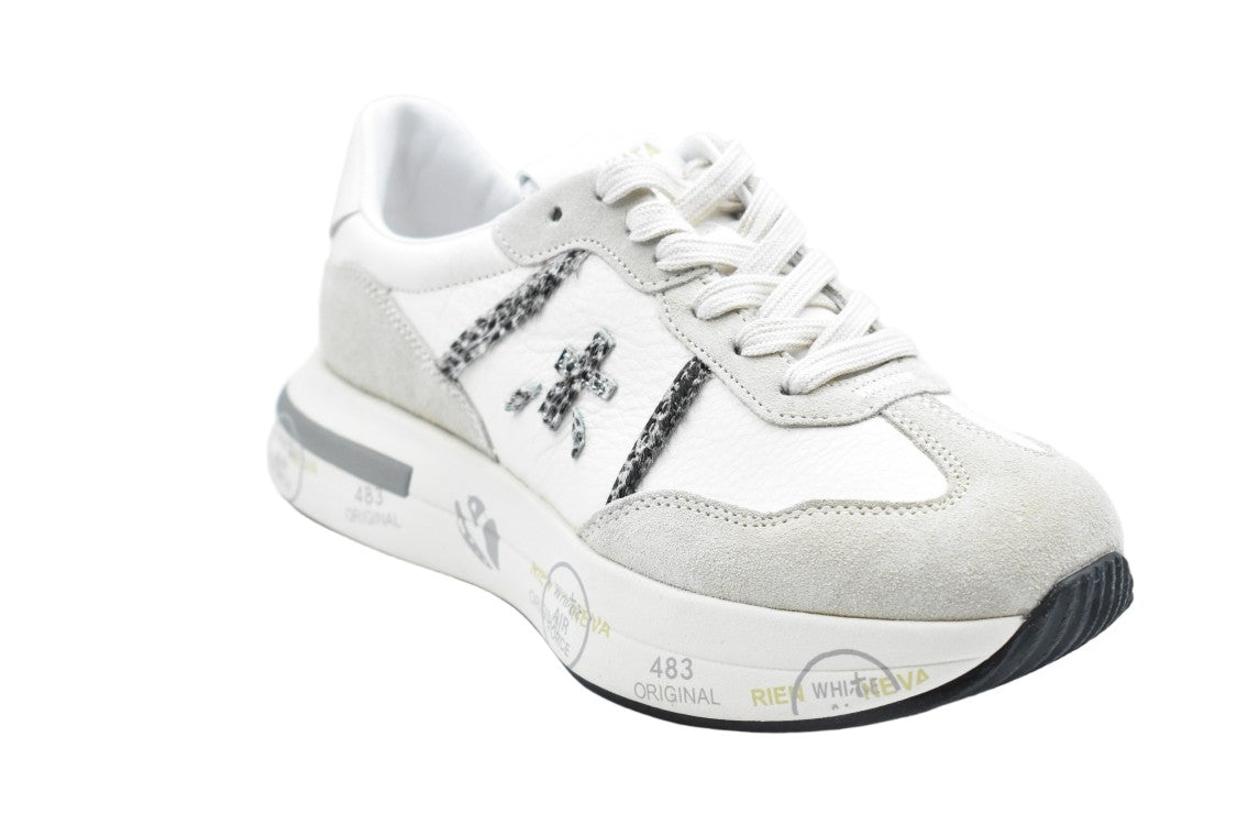 Premiata White Low-Top Sneakers With Sole