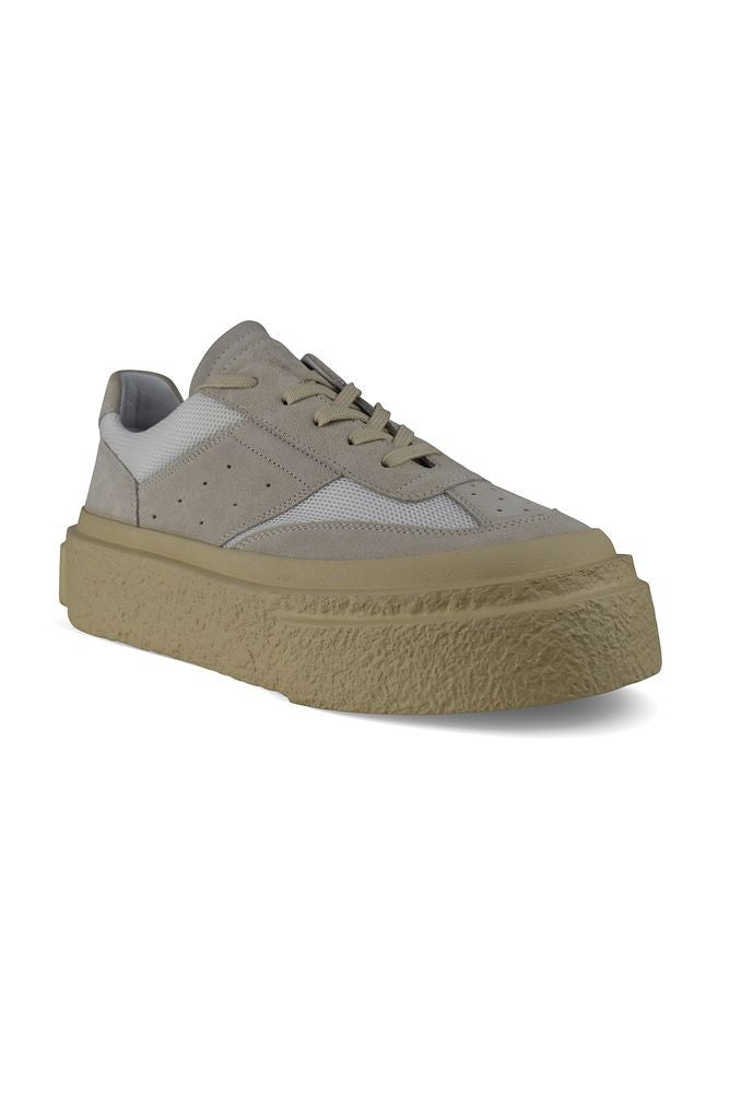 Maison Margiela Beige Suede And Mesh Low-Top Sneakers