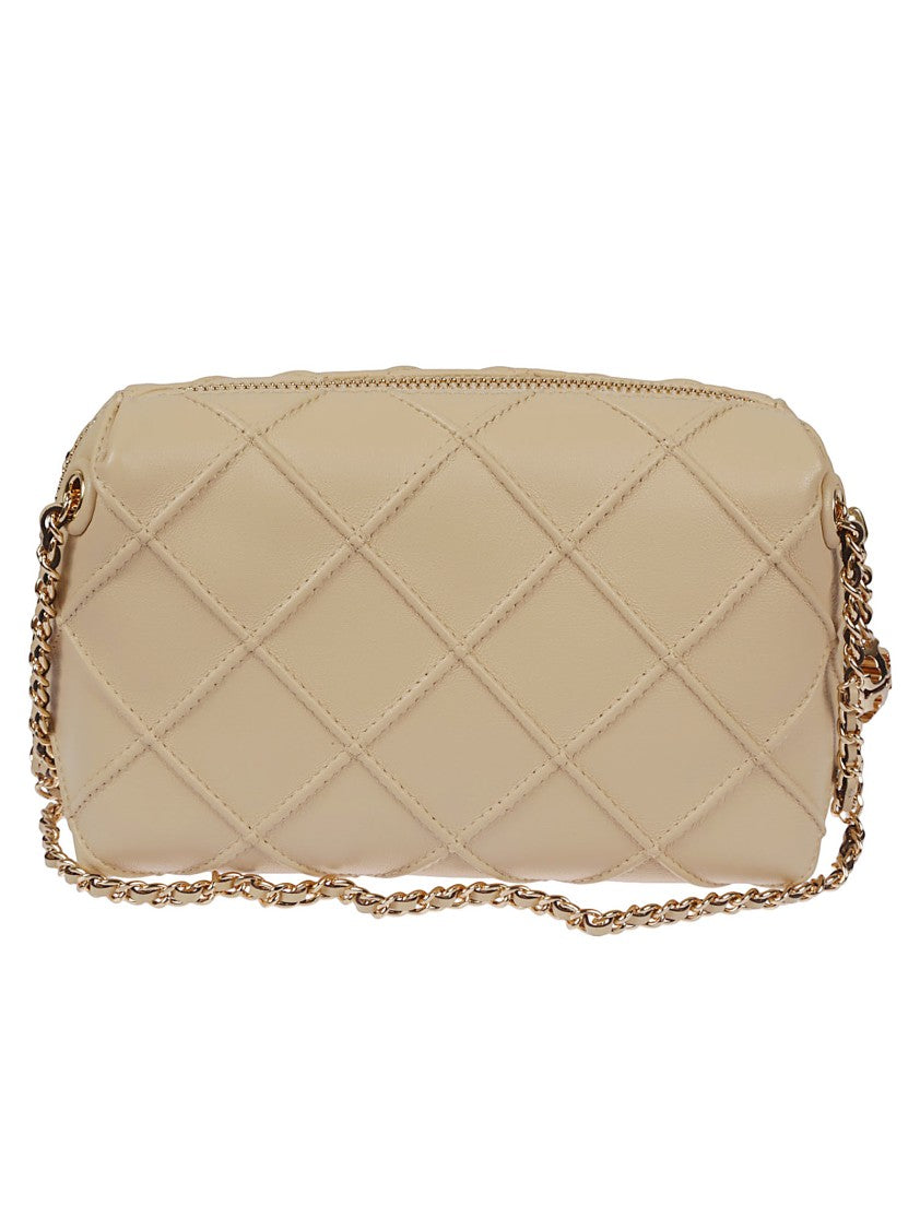 Tory Burch Fleming Quilted Leather Clutch Bag