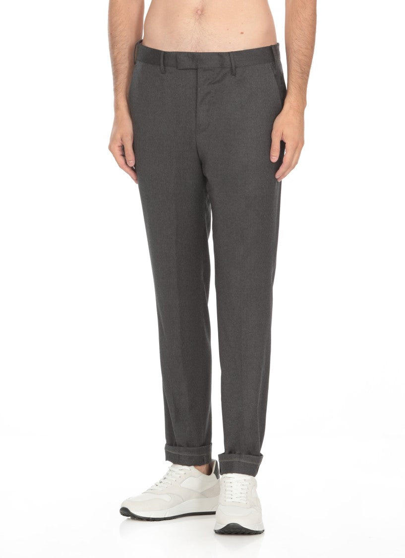 Pt Torino Anthracite Pt Torino Virgin Wool Trousers