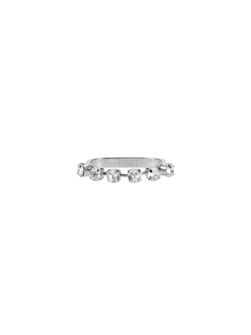 Mm6 By Maison Margiela Silver-Toned Minimalist Ring With Polished Finish