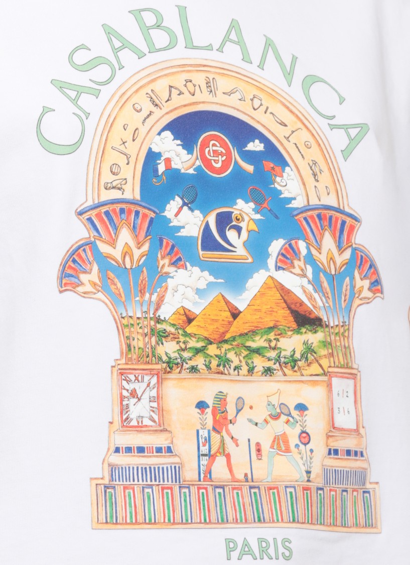 Casablanca White Bright Egyptian Arch Tank Top