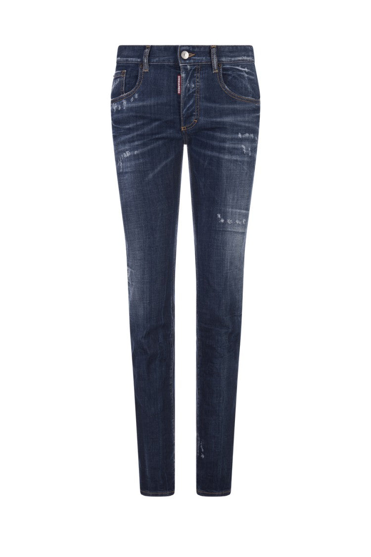 Dsquared2 Slim Fit Distressed Denim Five-Pocket Jeans