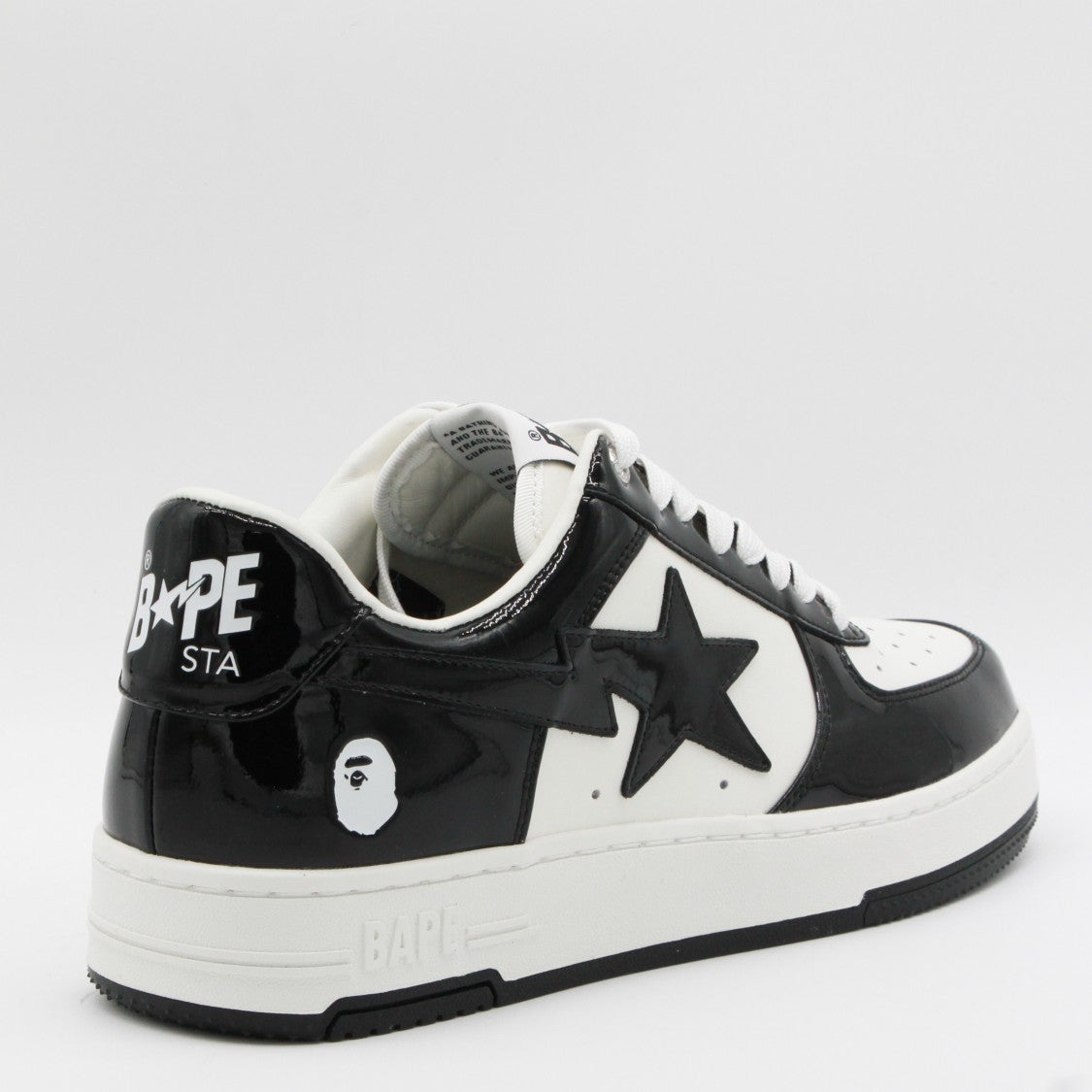 Bape Low-Top Sneakers With Glossy Finish And Signature Detailing