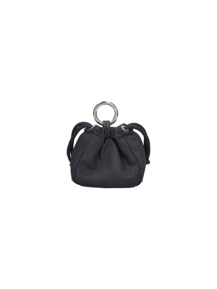 Vivienne Westwood Black Orb Drawstring Fabric Key Pouch