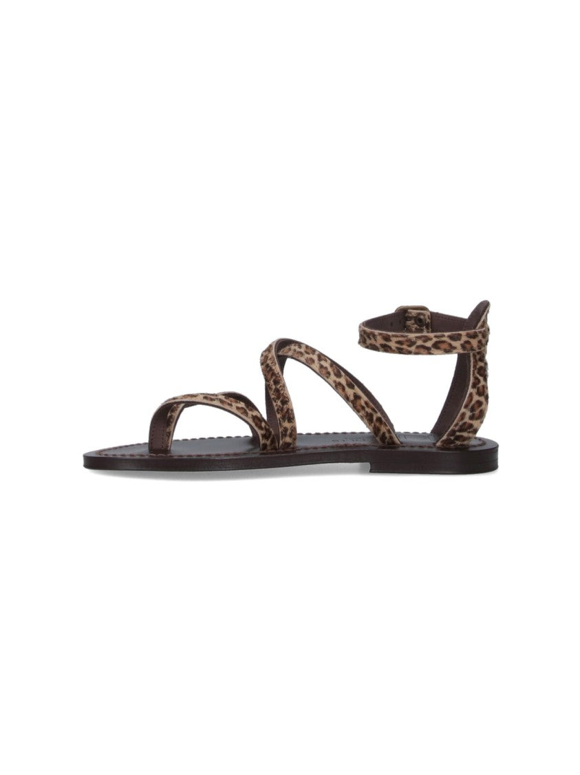 K Jacques St Tropez Epicure' Flip Flops – Leopard Print
