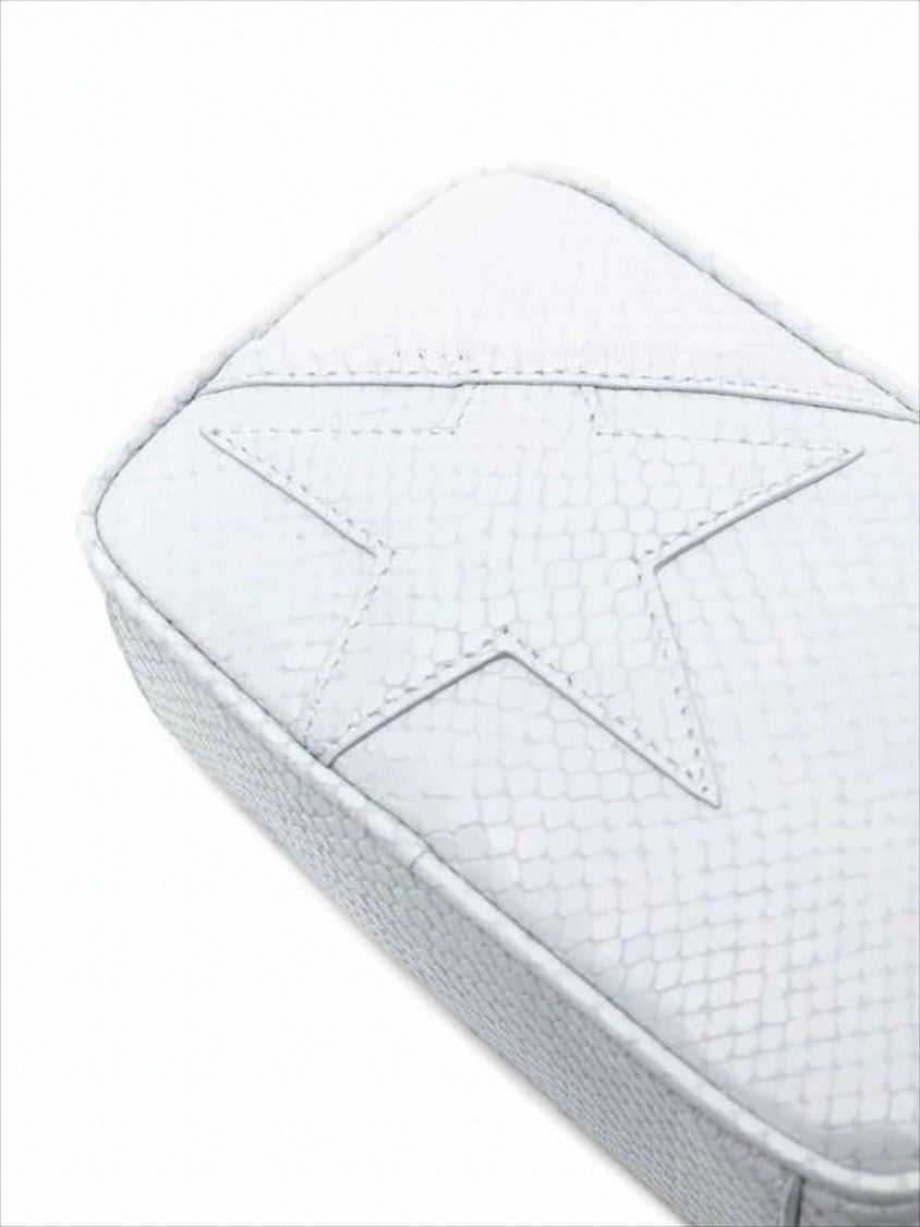 Golden Goose Textured Leather Shoulder Bag With Snakeskin Detail