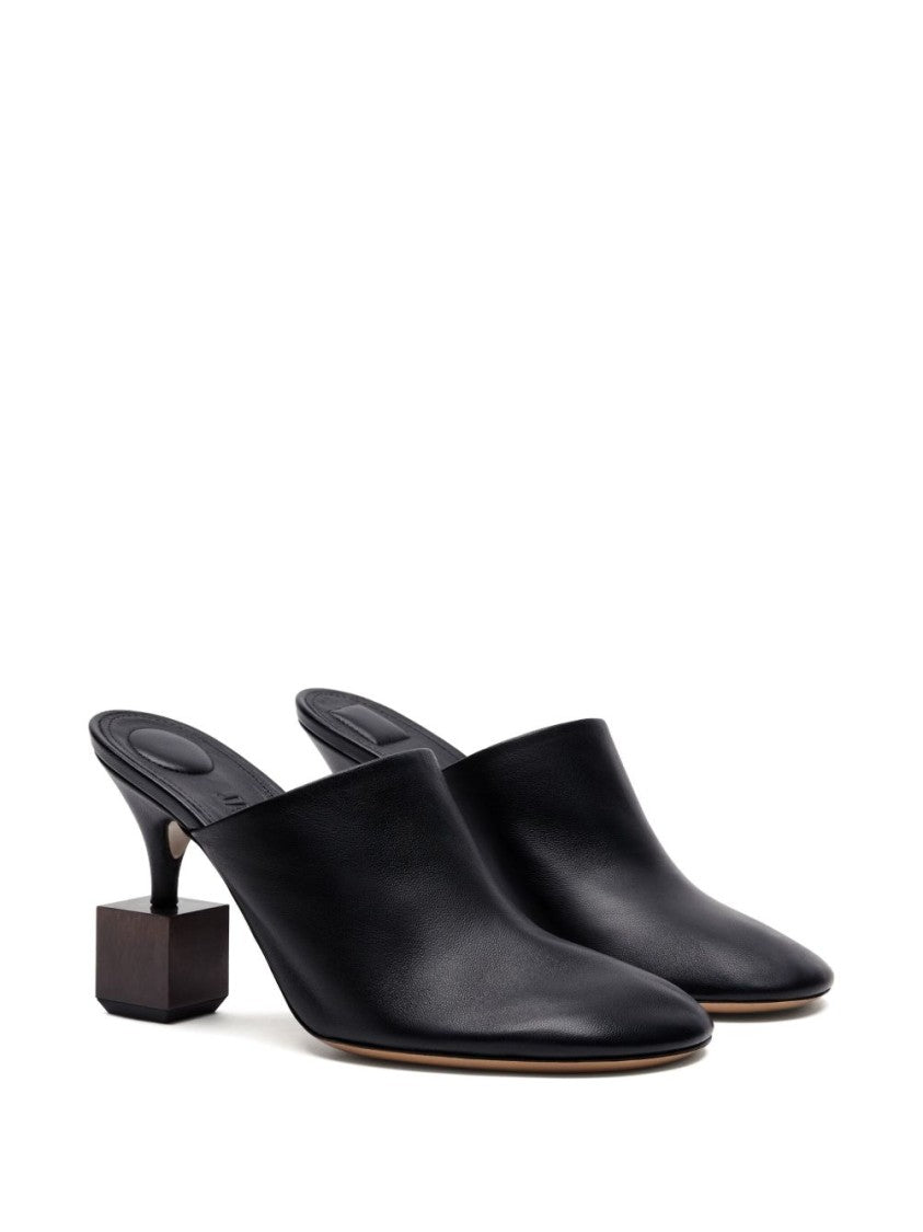 Jacquemus Black Round Toe High Heel Sandals