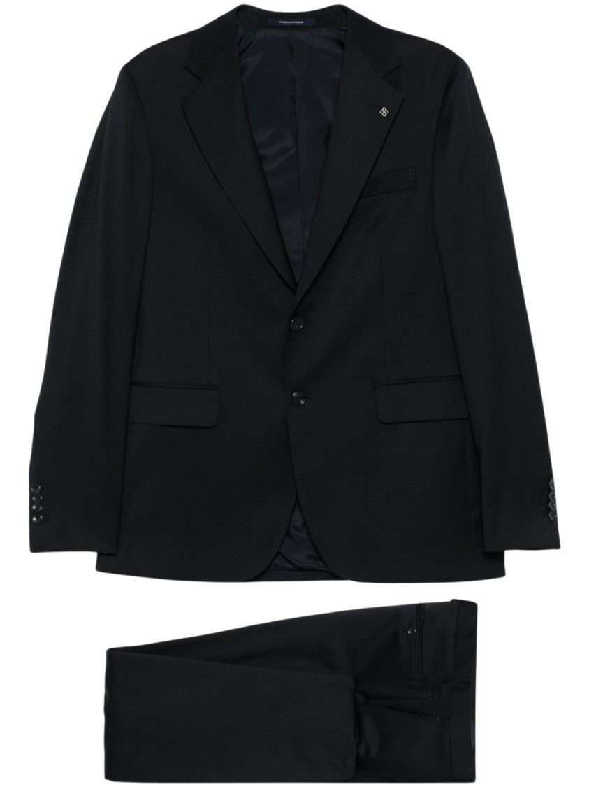 Tagliatore Blue Tailored Suit With Notched Lapels