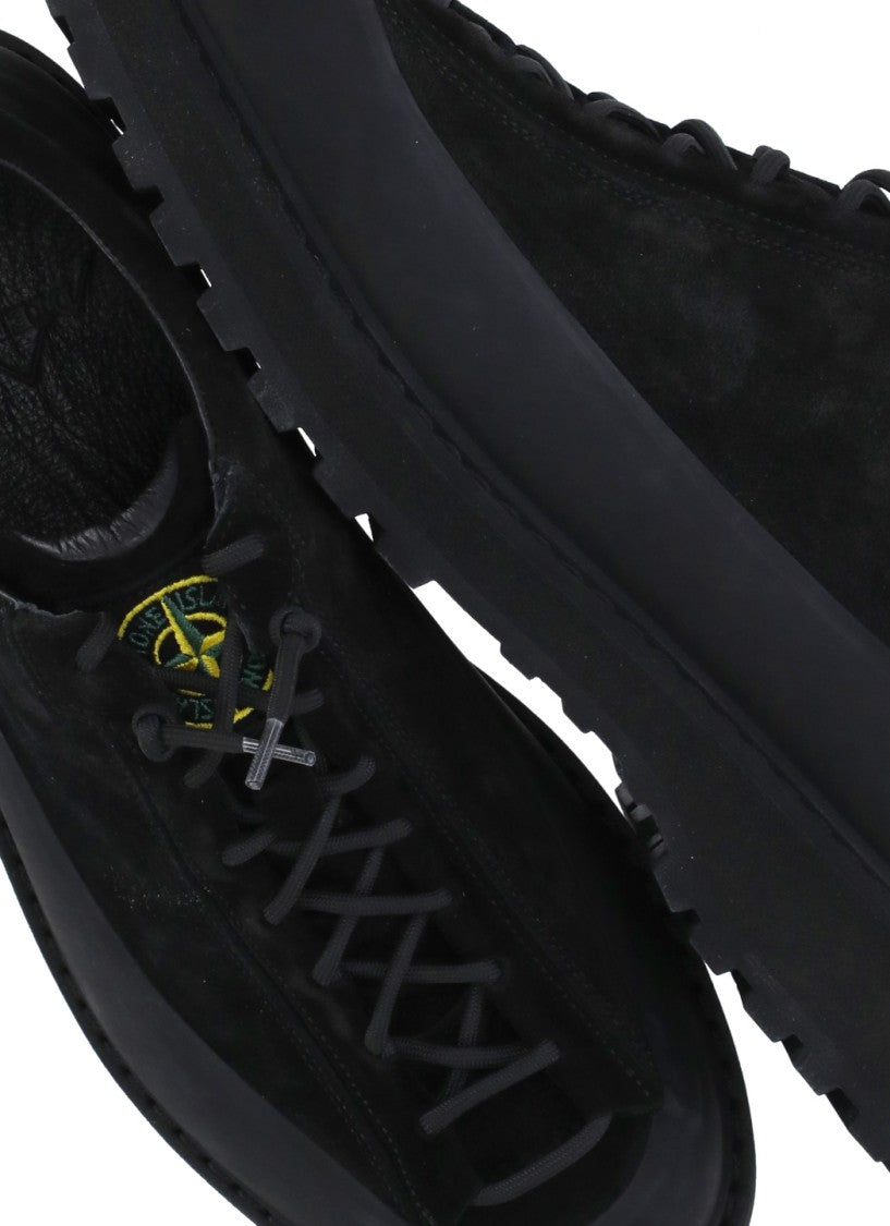 Stone Island Suede Leather Sneakers