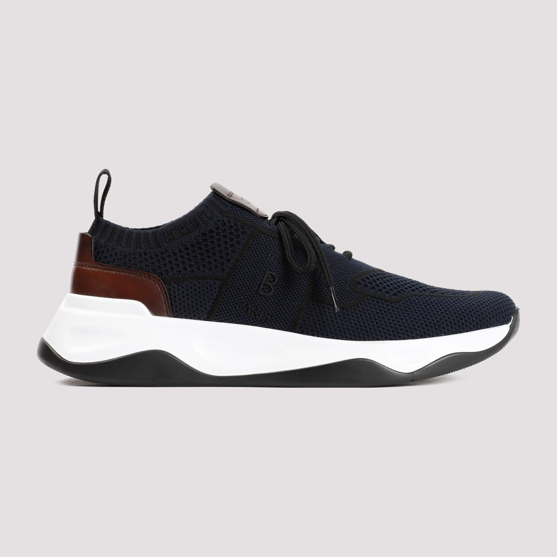Berluti Blue Navy Textile Knit Sneakers
