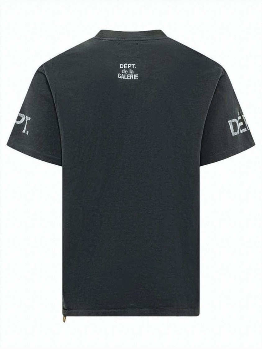 Gallery Dept. Relaxed-Fit Black Crew Neck T-Shirt With Vintage Print