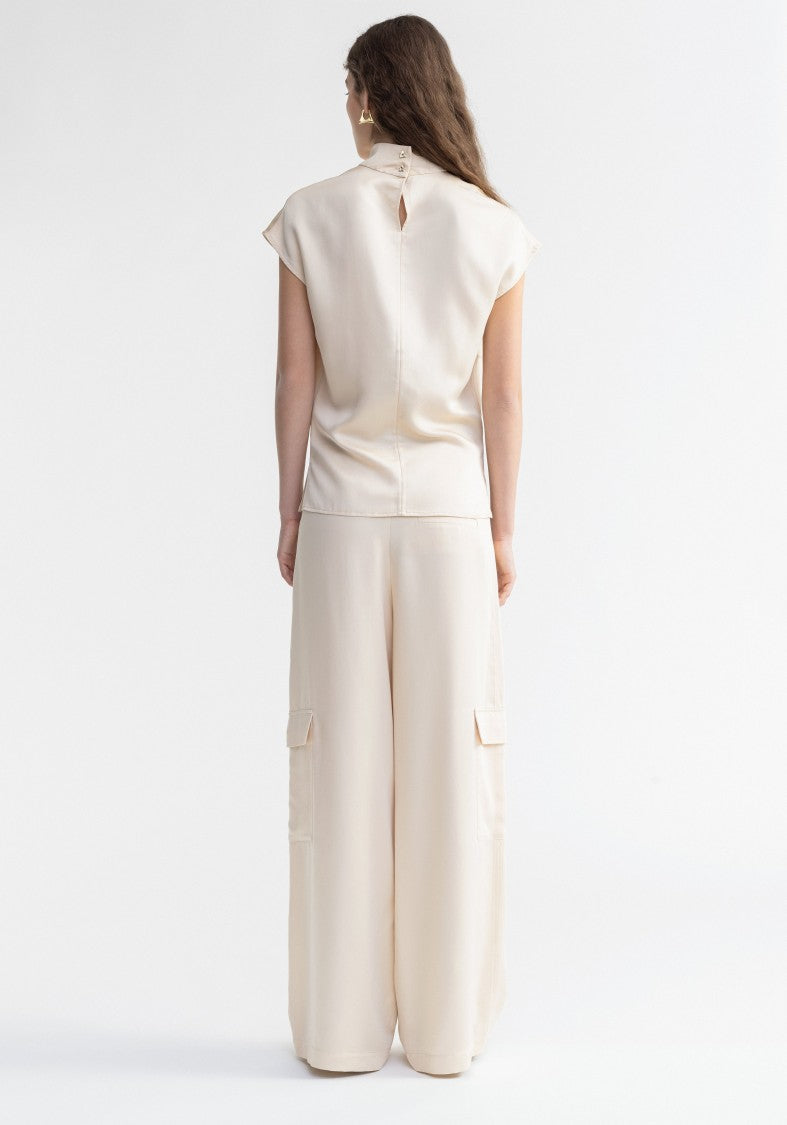 Aeron Flora - Cupro Sleeveless Turtleneck