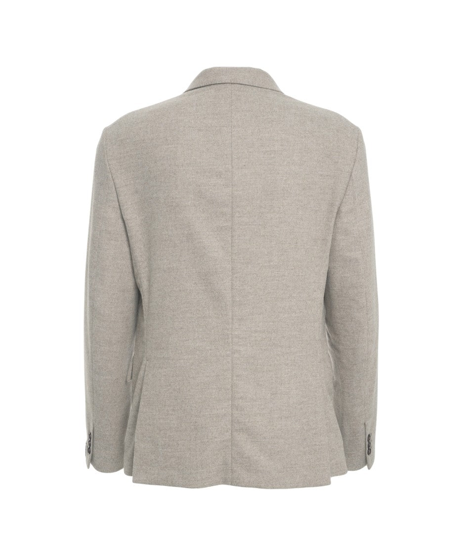 Paolo Pecora Double-Breasted Tailored Blazer With Flap Pockets