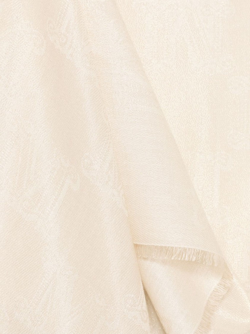 Max Mara Soft Sheer Scarf With Subtle Sheen And Fringed Edges