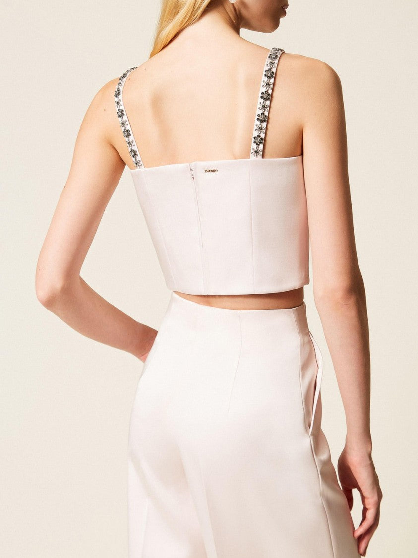 Twin-Set Sandy Pink Cropped Top