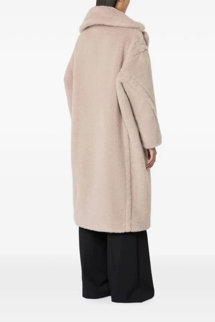 Max Mara Beige Tedgirl Plush Double-Breasted Alpaca-Blend Coat