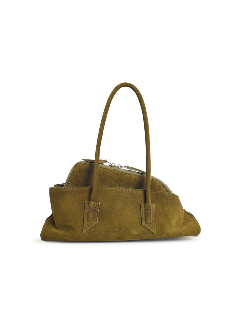 The Attico Small 'La Passeggiata' Khaki Leather Bag