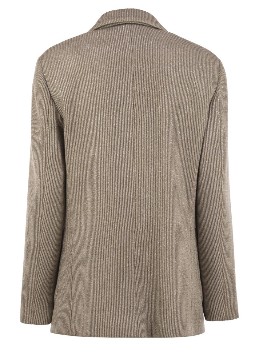 Brunello Cucinelli English Rib Cotton And Viscose Knitted Jacket