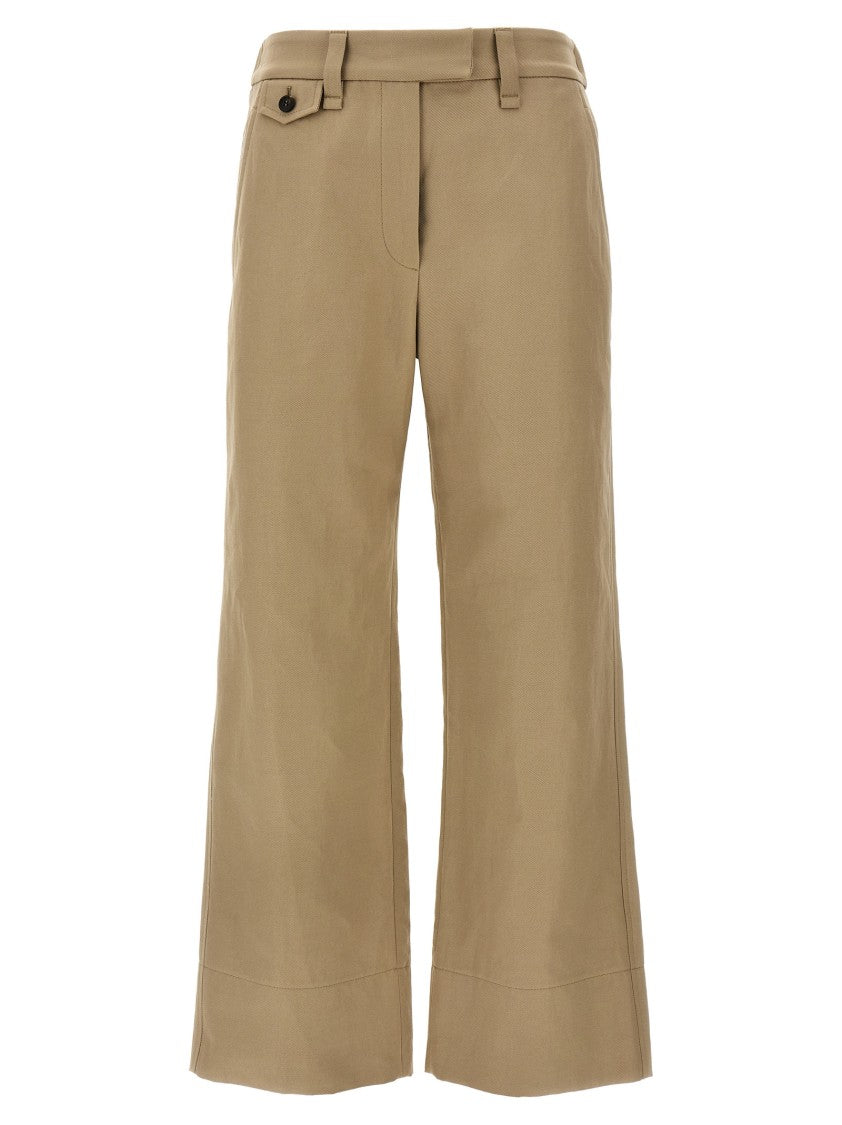Brunello Cucinelli Wide-Leg Cotton And Linen Blend Trousers