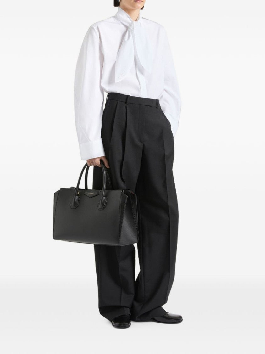 Givenchy High Neck Distinctive Necktie Shirt